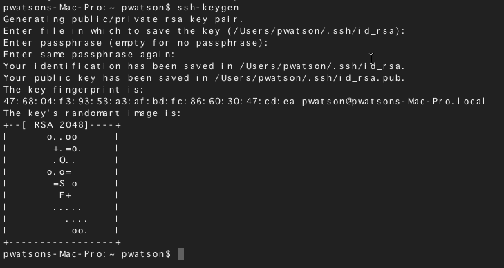 Linux generate ssh pulic key code